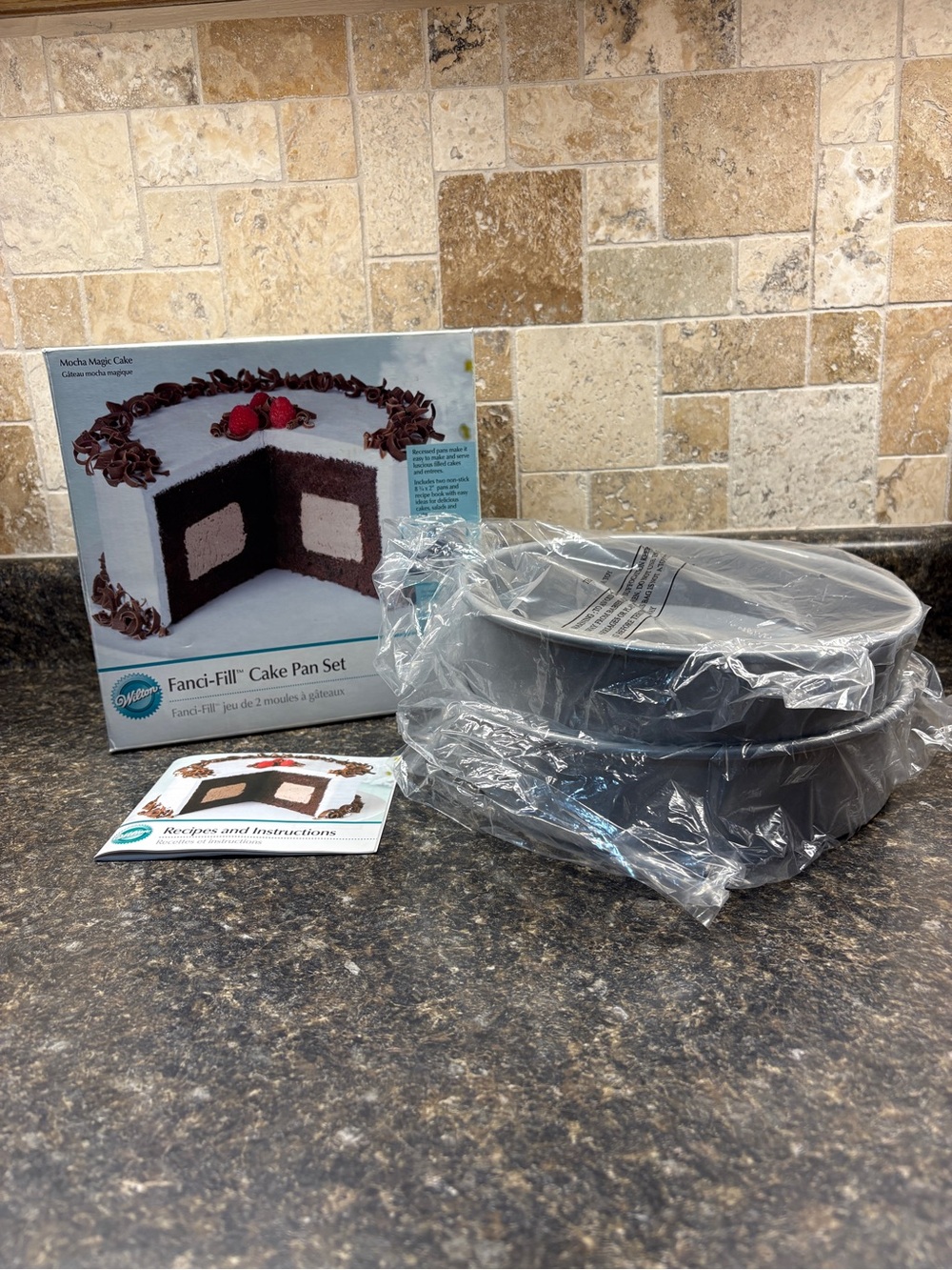 WILTON Fanci-Fill Cake Pan Set Make Cream Filled Cakes Birthday Wedding NEW